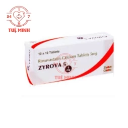 Zyrova 5 Zydus Cadila - Thuốc điều trị tăng cholesterol nguyên phát